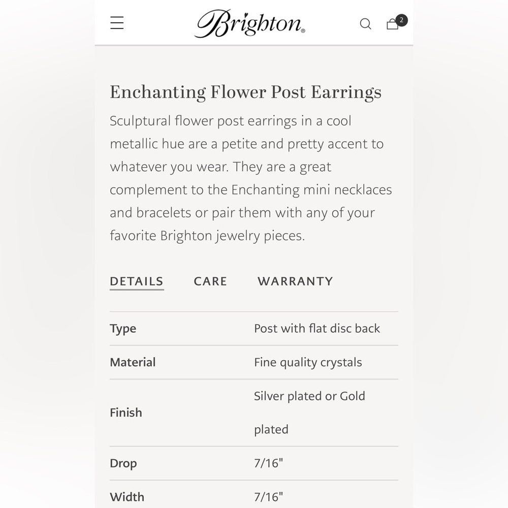 Brighton Enchanting Flower Post Earrings - Picture 5 of 5